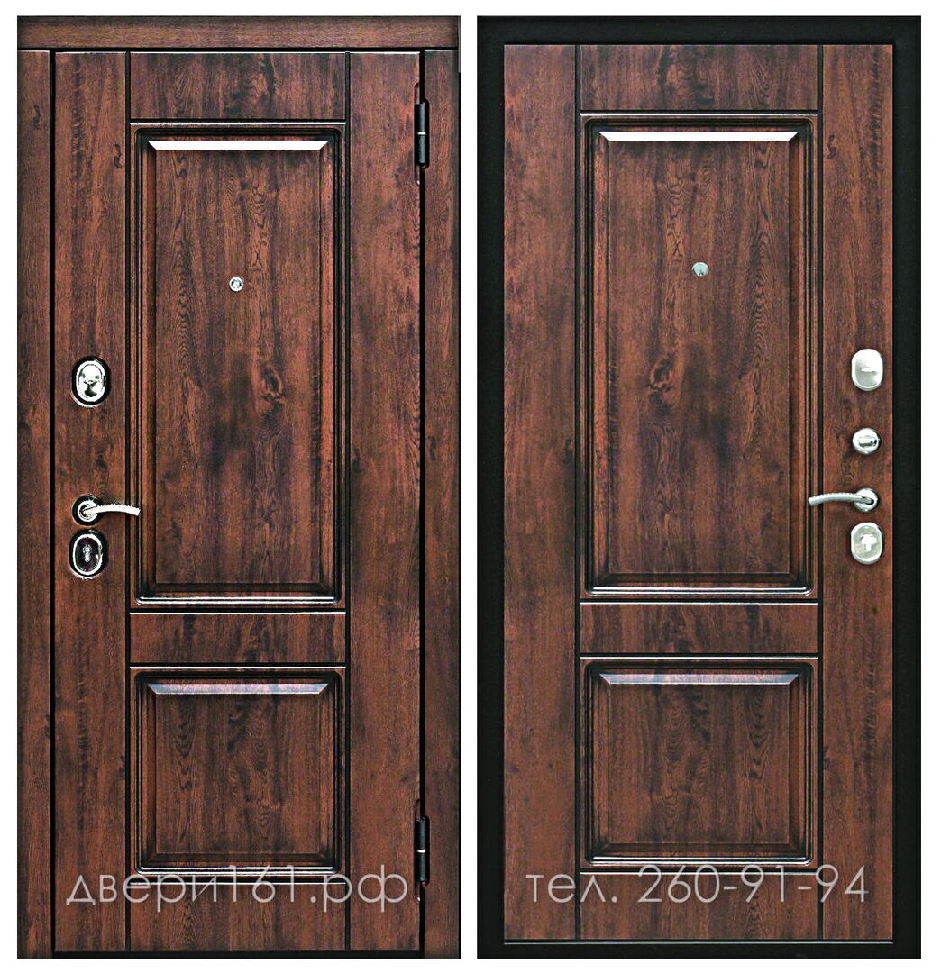 Дверь входная 13 см Vitra Винорит патина грецкий орех 2050x860