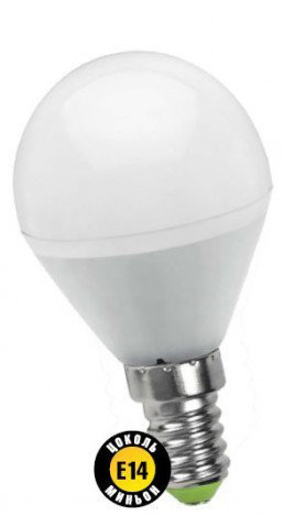 Лампа светодиодная LED 5вт 220в E14 белый шар Navigator 94478 NLL-P-G45