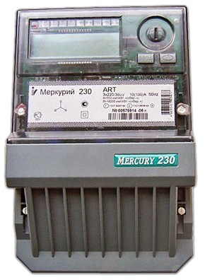 Счетчик Меркурий 230 ART-00 P(Q)RSIDN (5А/100В) тр.включения 0.5S крепление на винты
