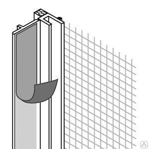 Профиль примыкающий оконный ПВХ 6 мм с сеткой 2,4 м