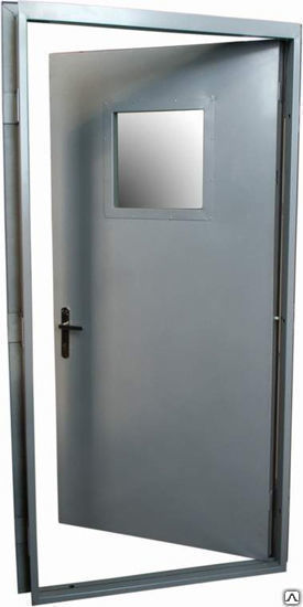 Дверь противопожарная металлическая остекленная (любые размеры)