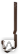 Крюк длинный полоса (держатель желоба 120х86) цинк