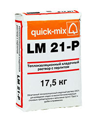 Раствор кладочный теплоизоляционный LM 21 P 17,5 кг, Quick-Mix