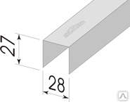 Профиль UD направляющий для гипсокартона 27*28 (0,4мм), L-3м
