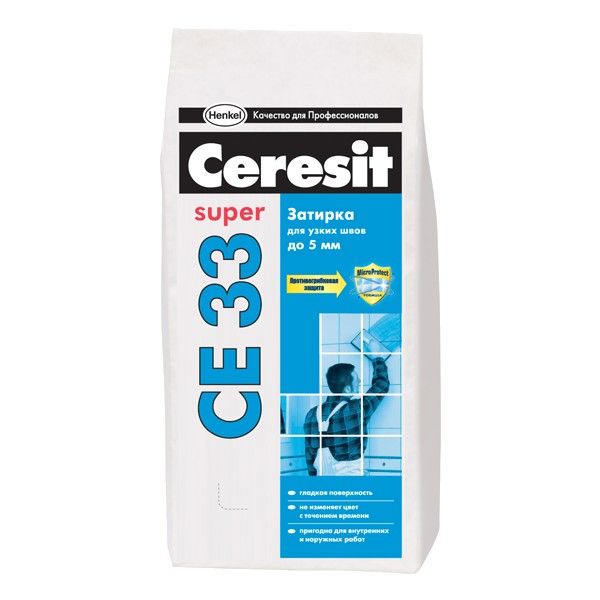 Затирка для плитки Ceresit CE 33 2 кг 2-6 мм (зеленый 70)