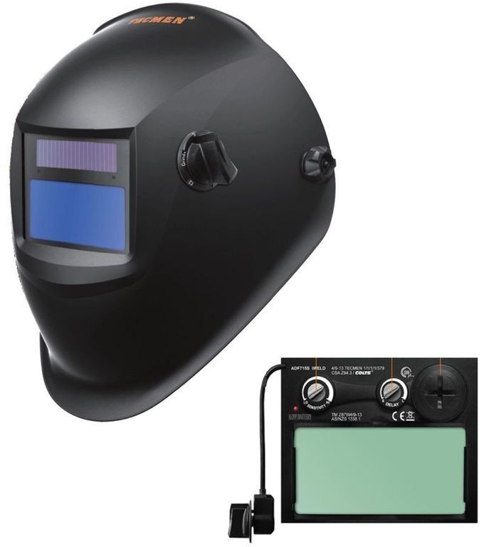 Сварочная маска с автоматическим светофильтром Tecmen ADF - 715S 9-13 TM15
