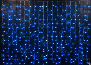 Световой занавес LED облегченный, 2х1.5 м, синий 