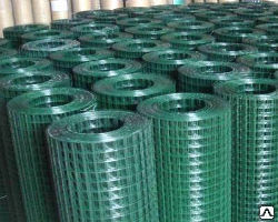 Сетка 50х100х1.8 сварная полимерная зеленая с ПВХ покрытием заборная забор