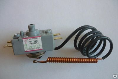 Термостат защитный SPC 105oС (капилярный, 0,4м., 20А) Артикул: 100310