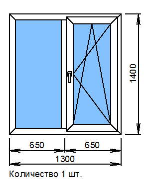 Окно Exprof Profecta, 5-ти камерный, 1280*1320мм, ламинация с 2 сторон, Maco 2