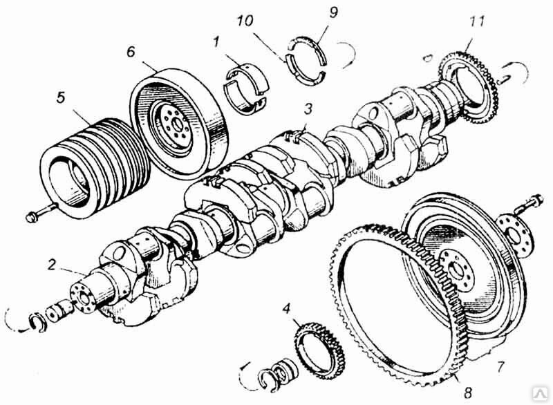 Коленвал ямз 236 схема