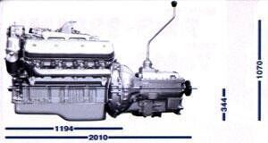 Двигатель Автодизель ЯМЗ 238АМ2 с КПП и сцеплением 1-й компл 238АМ2-1000017