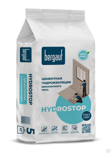 Гидроизоляция Hydrostop 5 кг обмазочного типа,Bergauf 