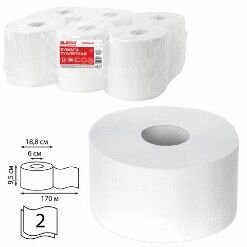 Туалетная бумага LAIMA PREMIUM (Система T2) 2-слойная 150 м, цвет белый