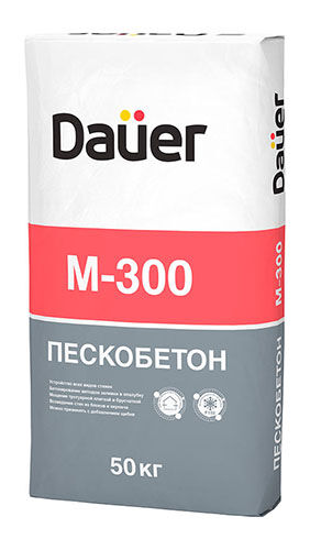 Dauer Сухая смесь М-300 Пескобетон, 25 кг, ПМД-15