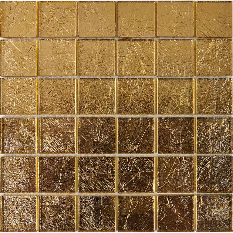 Мозаика стеклянная PIX707 Pixmosaic глянцевая золотая PIX707