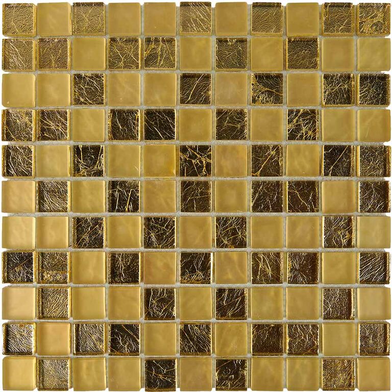 Мозаика стеклянная PIX708 Pixmosaic золотая PIX 708