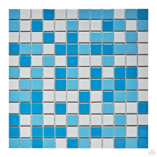 Мозаика керамогранитная PIX644 Pixmosaic голубая глянцевая PIX 644 #1