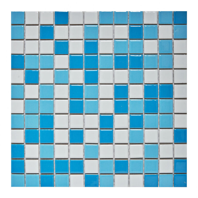 Мозаика керамогранитная PIX644 Pixmosaic голубая глянцевая PIX 644