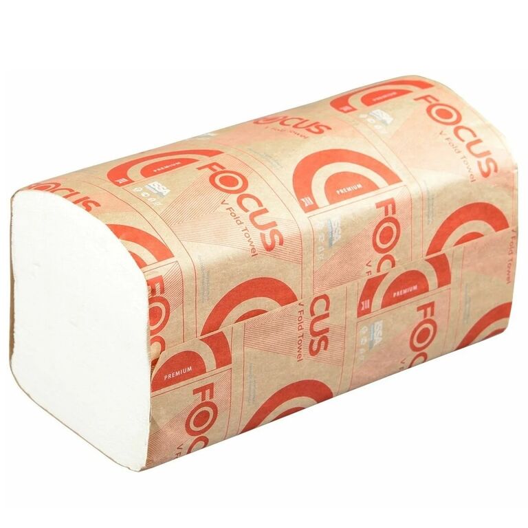 Листовые полотенца FOCUS Premium V сл. 2 сл. 200 л. 34 гр. 23*23 см. 15 шт.