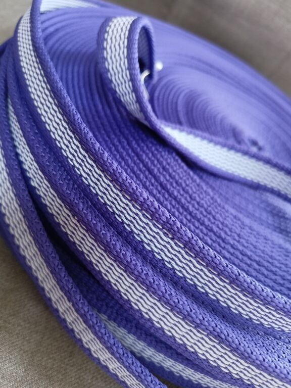 Лента ременная 18 мм с латексными прожилками цвет фиолетовый