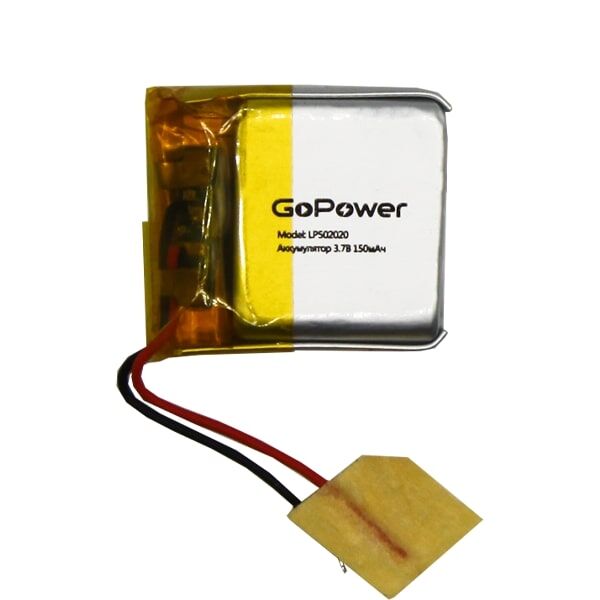 Аккумулятор Li-Pol LP502020 3.7V 150mAh (толщ.5,0мм, шир.20мм, дл.20мм) "GoPower" 1