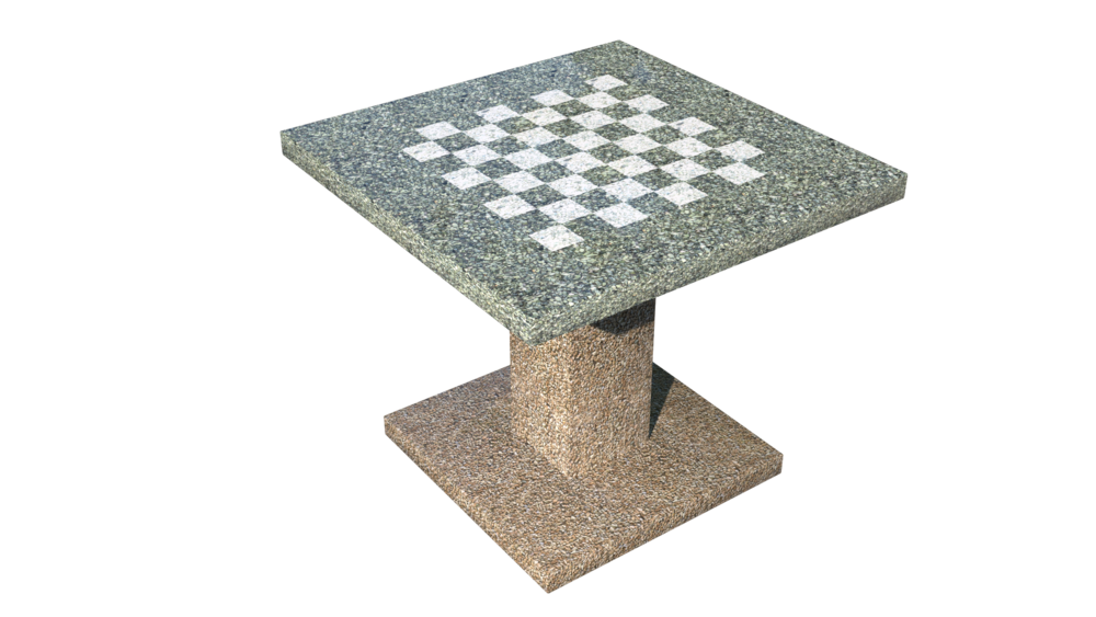 Шахматный уличный стол из камня