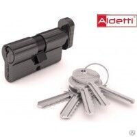 Дверные цилиндры aldetti ключ/вертушка 60мм в хроме взломостойкие 