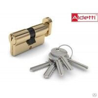 Дверные цилиндры aldetti ключ/вертушка 60мм в золоте взломостойкие