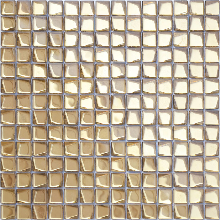 Мозаика стеклянная Aureo trapezio 20x20x6 LeeDo Caramelle Alchimia золотая