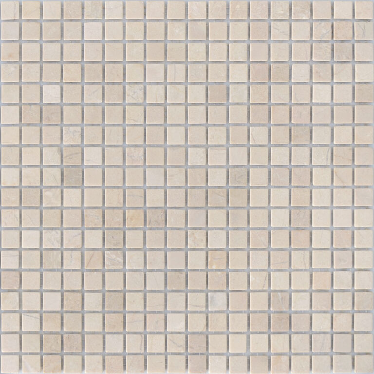 Мозаика каменная Crema Marfil POL 15x15x4 LeeDo Caramelle Pietrine 4 полированная