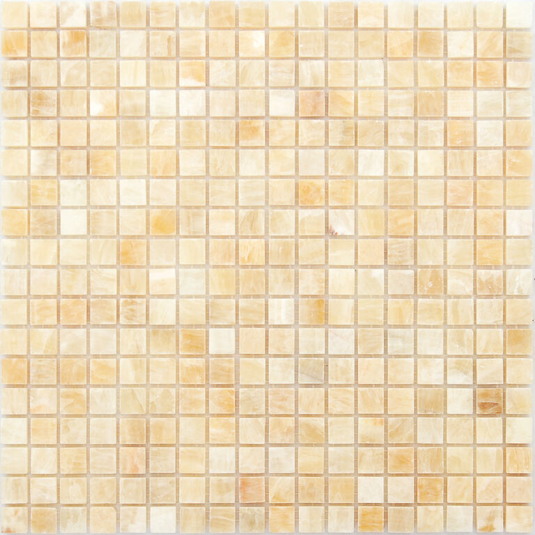 Мозаика каменная Onice beige POL 15x15x8 LeeDo Caramelle Pietrine оникс
