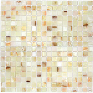 Мозаика каменная Onice Jade Bianco POL 15x15x7 LeeDo Caramelle Pietrine оникс 
