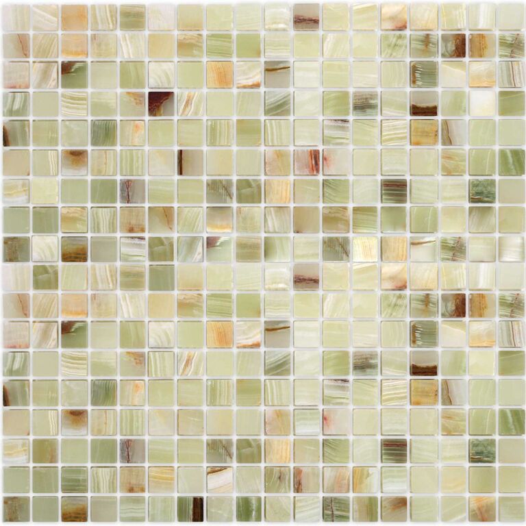 Мозаика каменная Onice Jade Verde POL 15x15x7 LeeDo Caramelle оникс зеленый