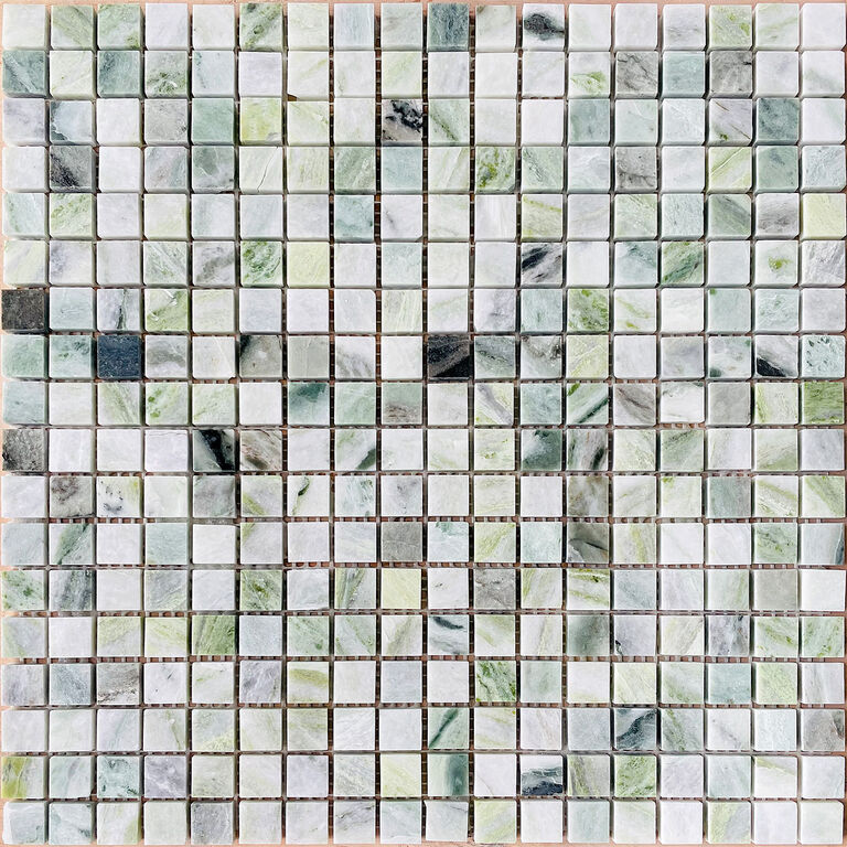 Мозаика каменная Onice Verde oliva POL 15x15x7 LeeDo Caramelle Pietrine 7 оникс зеленый