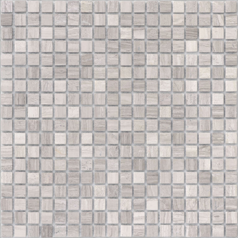 Мозаика каменная Travertino Silver MAT 15x15x4 LeeDo Caramelle Pietrine 4 матовая
