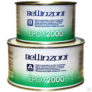 Густой эпоксидный клей EPOX 2000 BELLINZONI (Эпокс 2000 Беллинзони) для камня, цвет черный, 2,25 кг. 