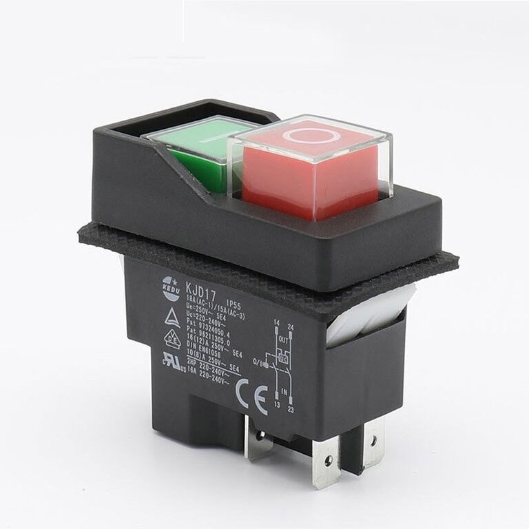 Kedu KJD 17 пятиконтактный кнопочный выключатель , пусковая кнопка для плиткорезов , бетономешалок, электроинструмента