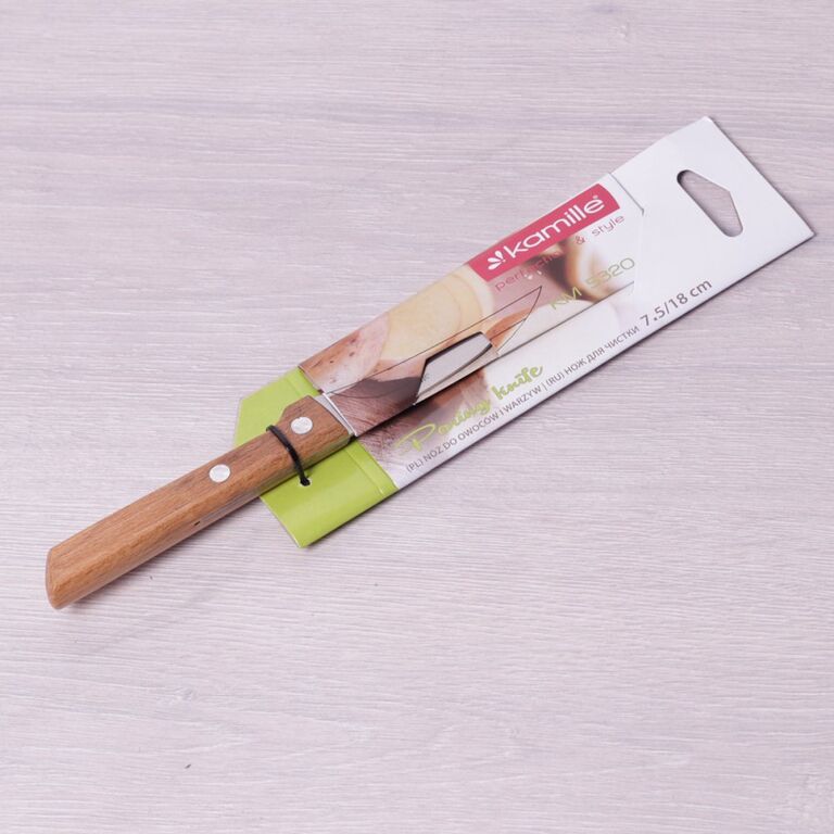 Нож Feng&Feng ХК из нержавеющей стали, 15см, деревянная ручка, SM6047