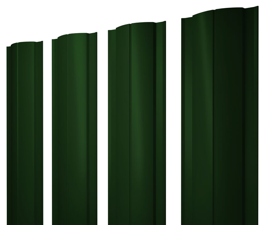 Штакетник Круглый 0,45 PE-Double RAL 6005 зеленый мох