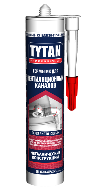 Герметик Акриловый для вент. каналов Tytan Industry серебристо-серый 310мл. 020348/38792