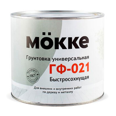 Грунт алкидный MOKKE ГФ-021 антикорозийный /серый/ 5кг