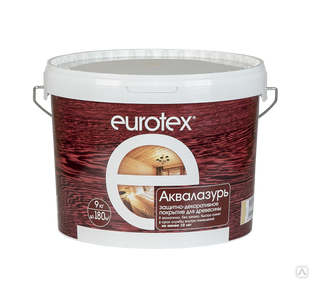 Лак защитно-декорат. "EUROTEX" (Аквалазурь) /дуб/ 9,0 кг Рогнеда ^^ 