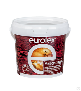 Лак защитно-декорат. "EUROTEX" (Аквалазурь) /ваниль/ 0,9 кг Рогнеда 