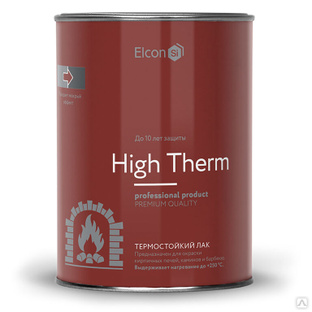 Лак термостойкий ELCON +250 ° 1 литр метал,камень БАНКА 