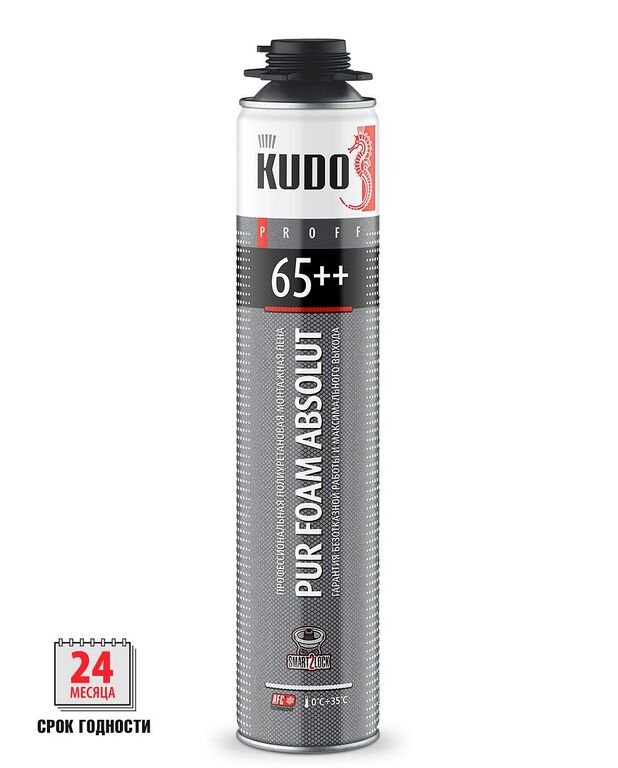KUDO (КУДО) PROFF 65++ Пена полиуретановая монтажная (пистолет) 214821