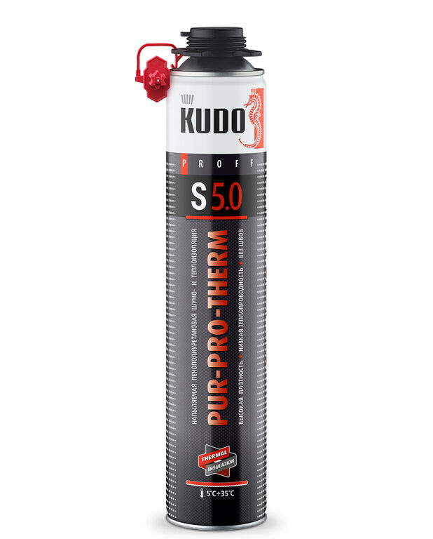 Напыляемая бесшовная шумо- и теплоизоляция высокой плотности PUR‑PRO‑THERM S 5.0 KUDO