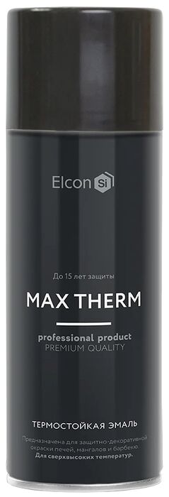 Эмаль термостойкая АЭРОЗОЛЬ ELCON серебристая до + 700 ° 520мл RAL 9006 (при отриц. темпер.)