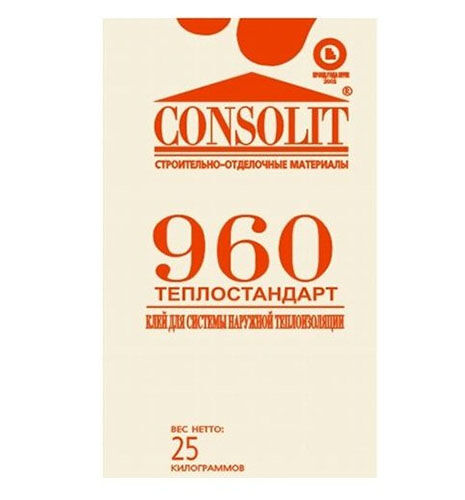 CONSOLIT 960 Клеевая смесь для системы наружной теплоизоляции (Теплостандарт) КОНСОЛИТ