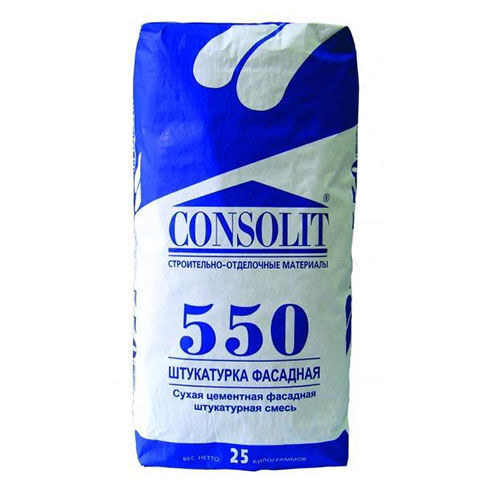 CONSOLIT 550 Штукатурка фасадная цементная, 25кг КОНСОЛИТ